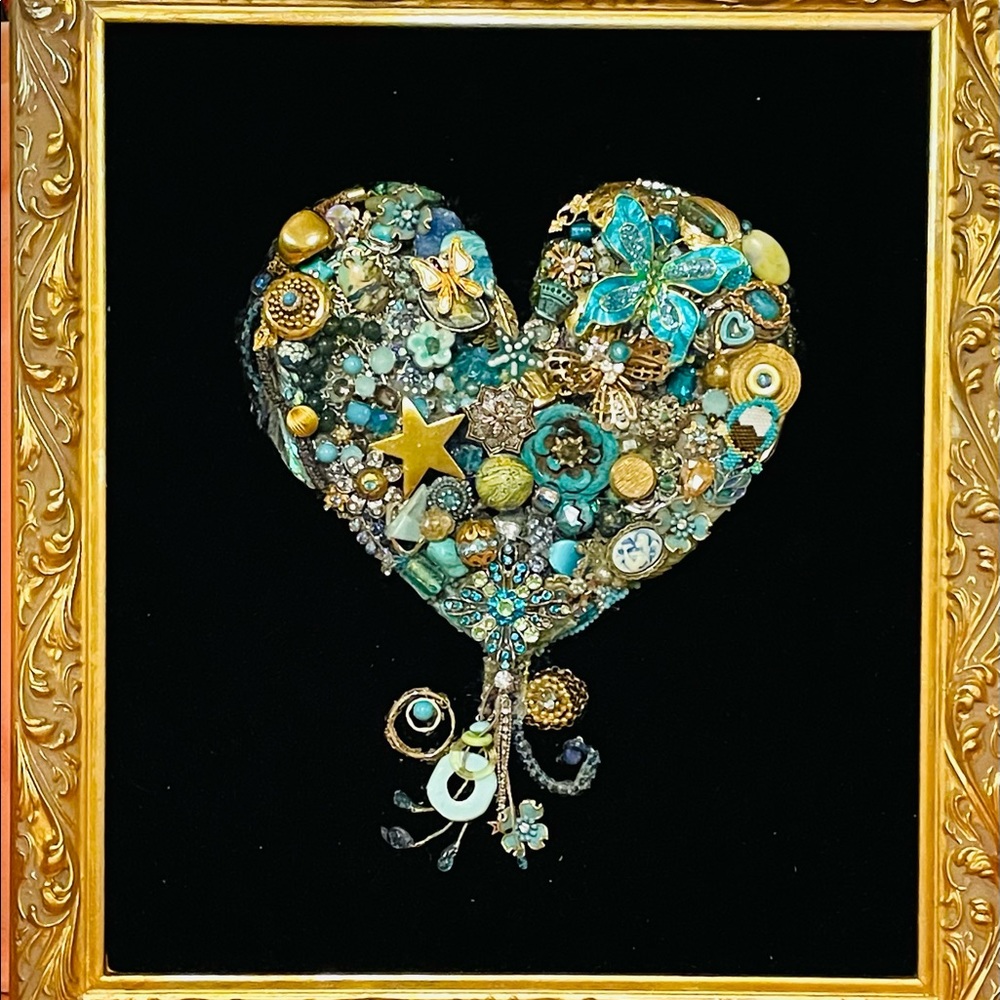 Whimcicle Love Recycled Vintage Jewelry Mosaic